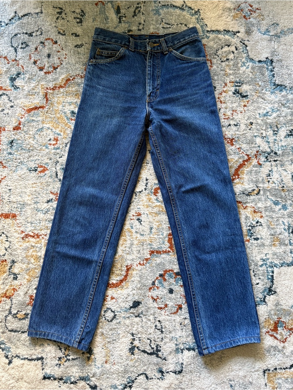 Vintage Lee Straight-Leg Blue Jeans